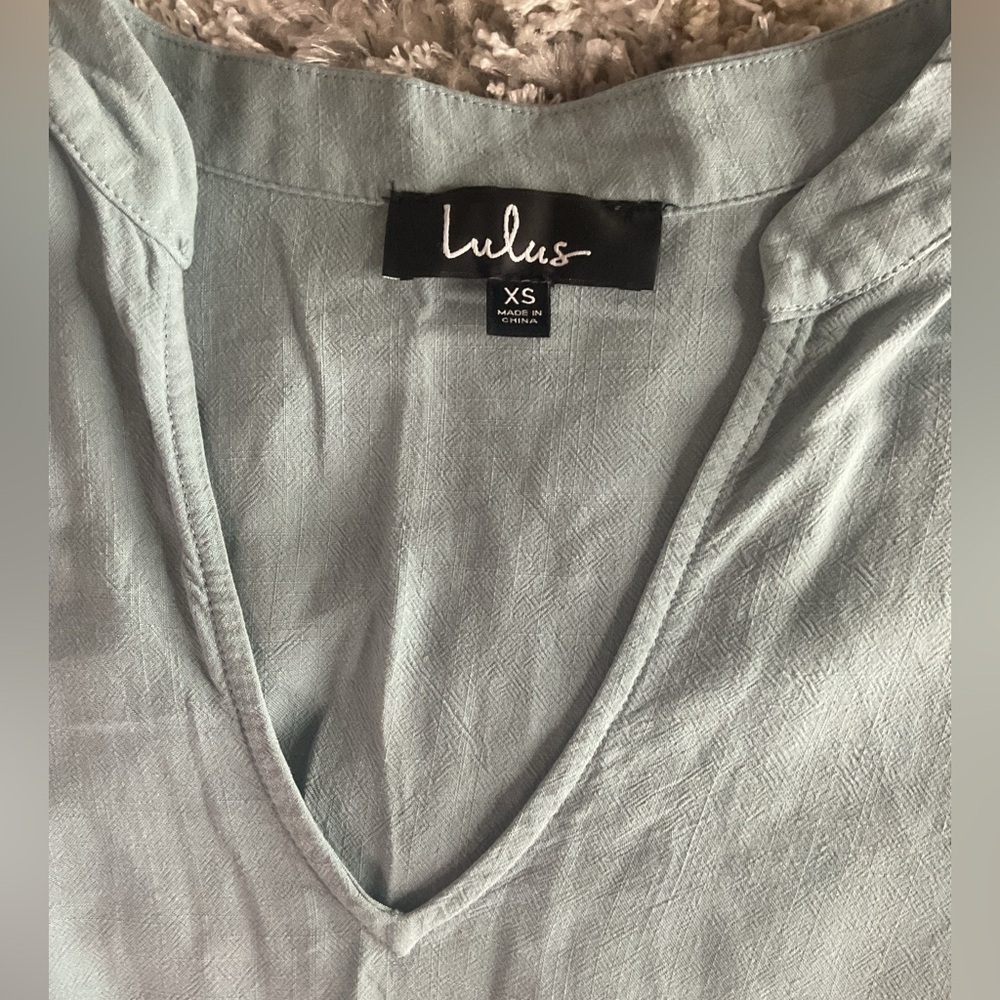 Lulu's Light Blue Ruffled Hem Dress - Picture 5 of 9